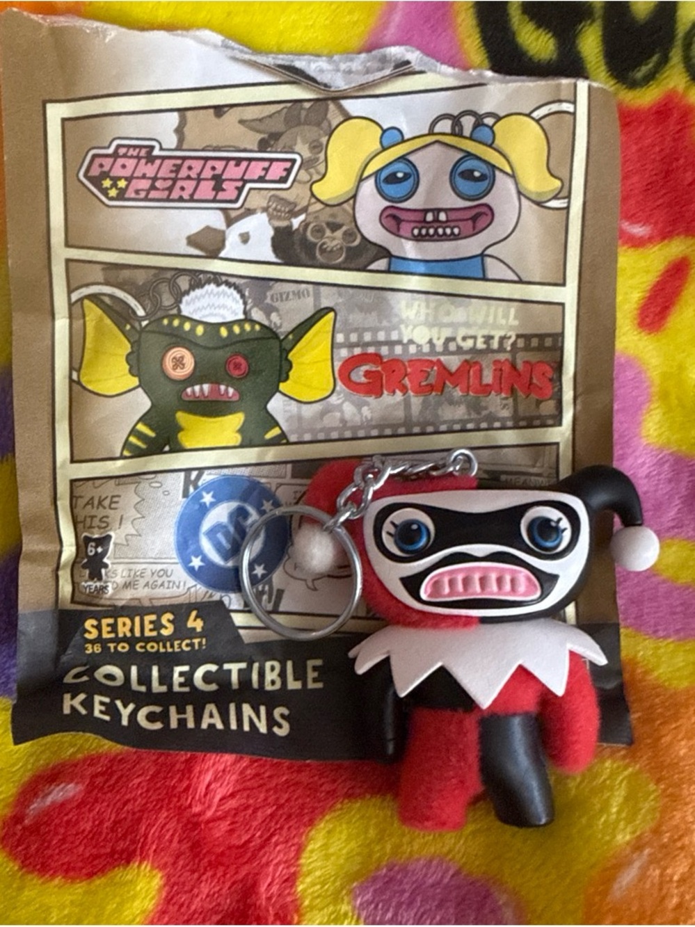 BNWP RARE FUGGLER SERIES 4 keychain rare flocked harley quinn quick ship